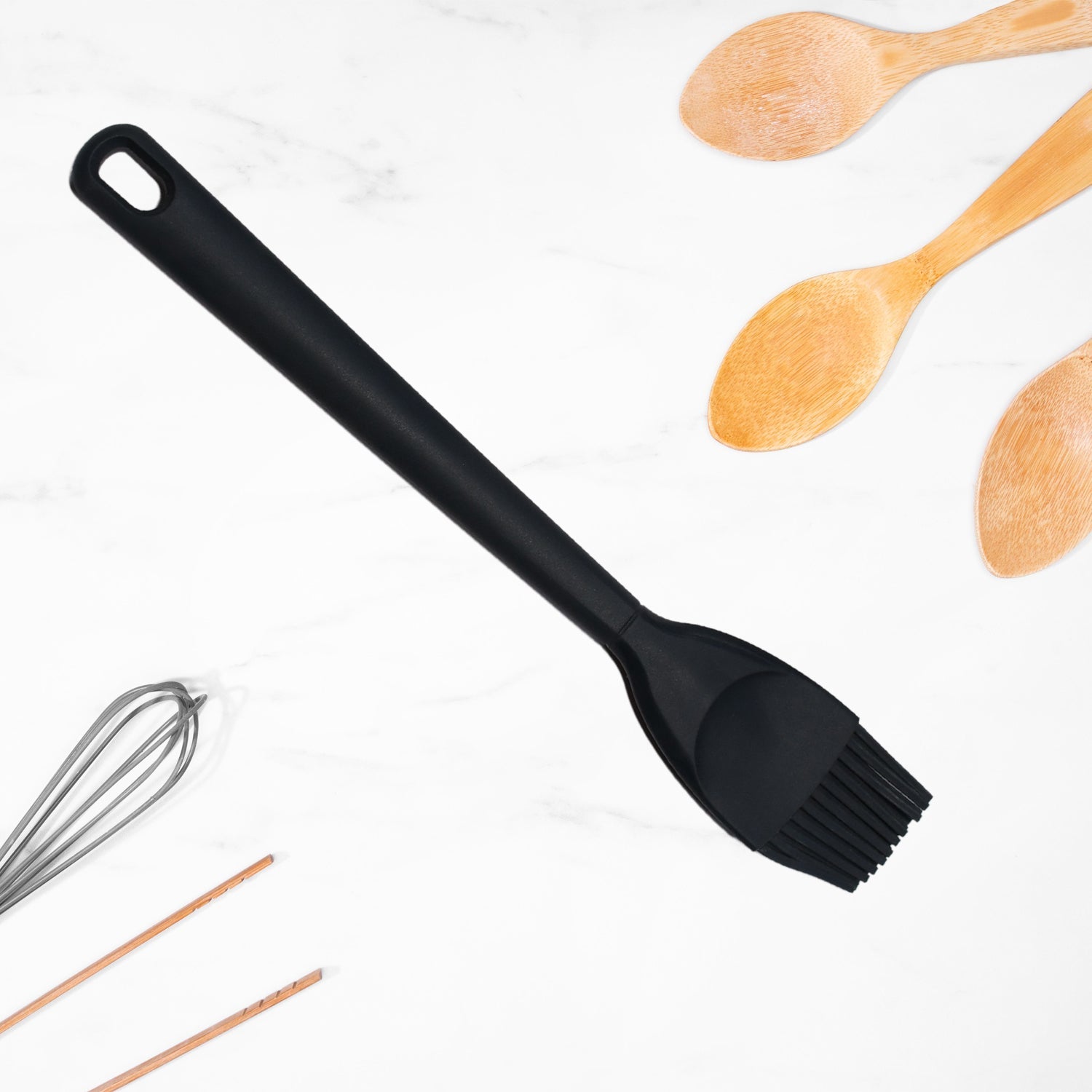 5393 Silicone Basting Brush Heat Resistant Long Handle Pastry Brush for Grilling, Baking, BBQ and Cooking DeoDap 5393 Silicone Basting Brush Heat Resistant Long Handle Pastry Brush for Grilling, Baking, BBQ and Cooking DeoDap